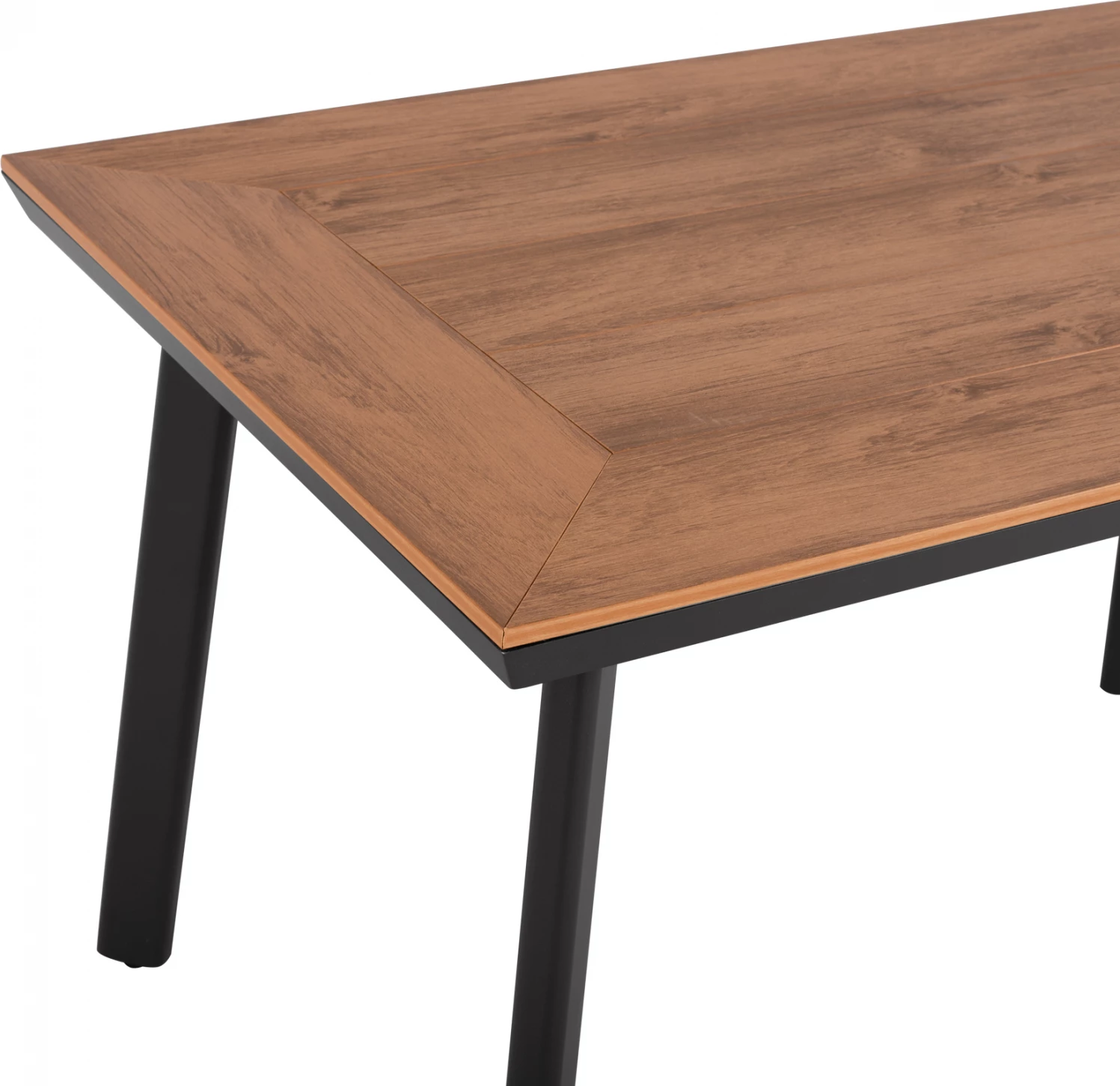 Tavolinë alumini me sipërfaqe tavoline polidru, FH5562.02, gri, 120x80x72 cm