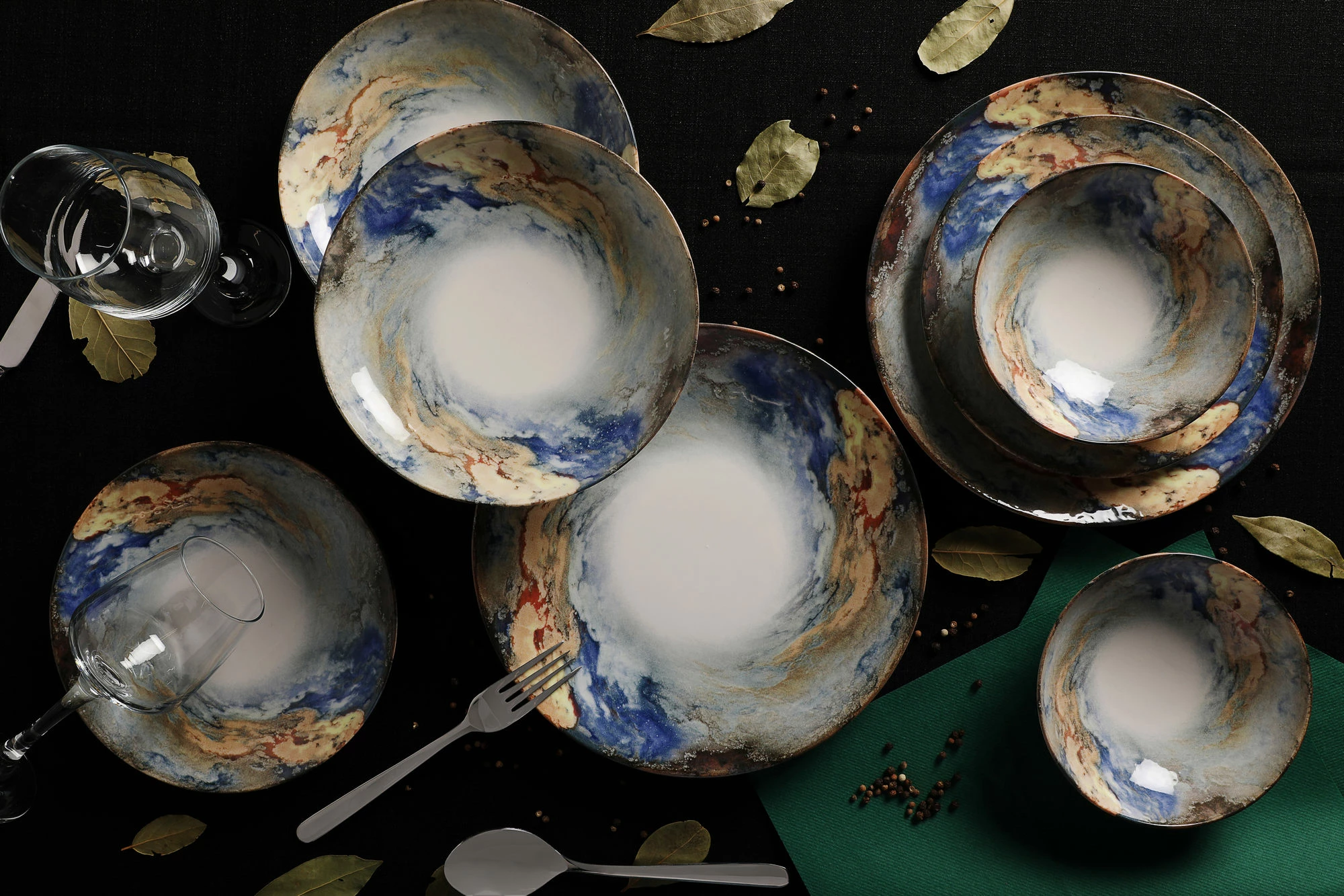 Set enësh për drekë (24 copë), Hermia Concept, GBSATN24Y4101615