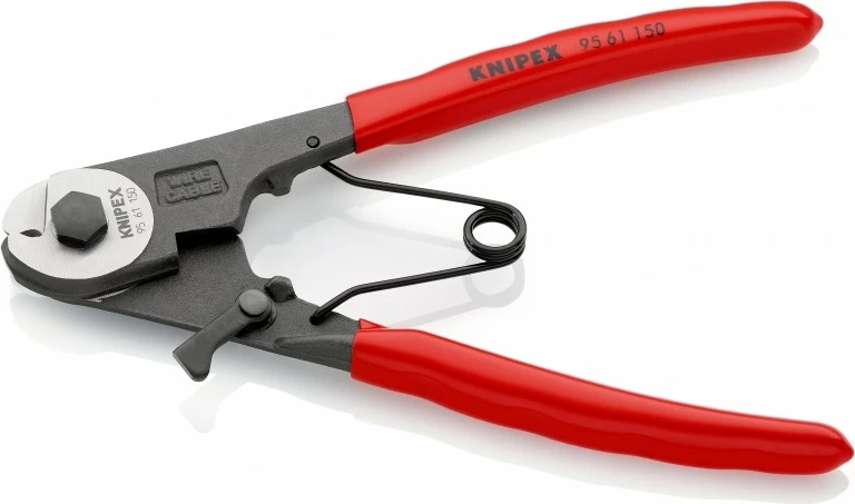 Prerës kabllosh Knipex 95 61 150, 150mm, dorezë plastike, ngjyrë e kuqe