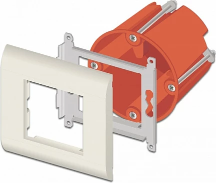 Mbajtës moduli DeLOCK Easy 45 me kornizë 80 x 80 mm, pa vida, ABS, e bardhë