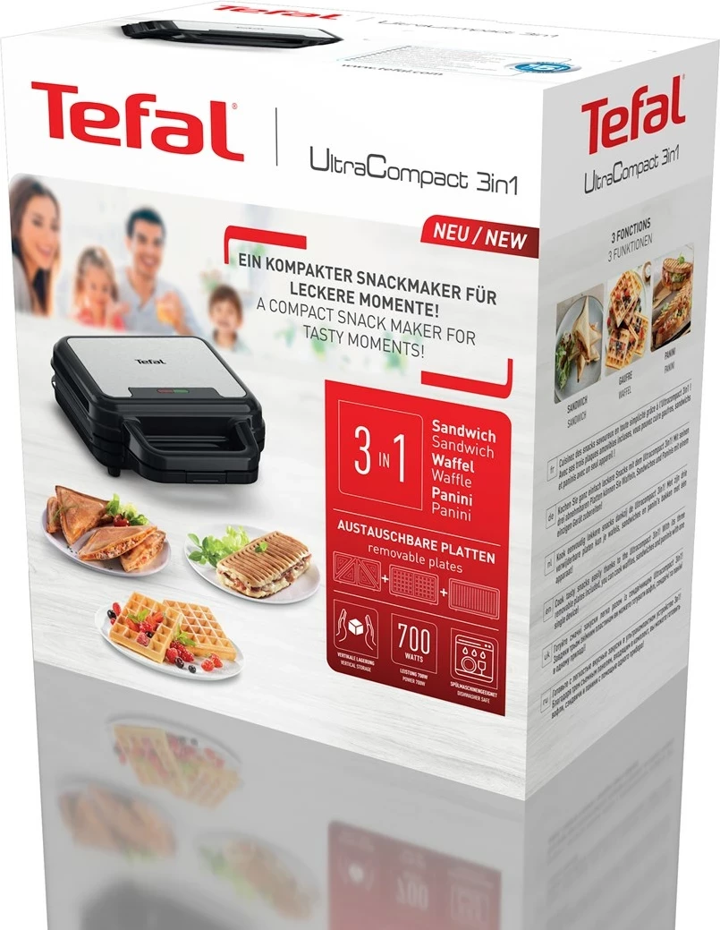 Grill kontakti Tefal UltraCompact 3in1 SW383D10, i zi