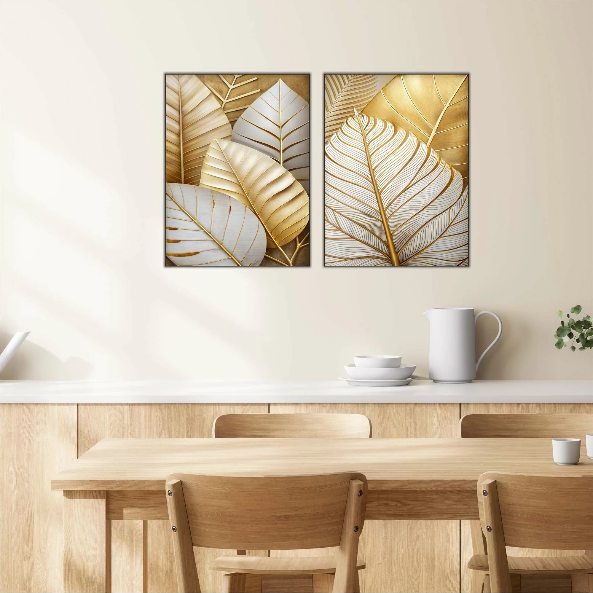 Pikturë dekorative MDF (2 copë), Wallity, shumëngjyrëshe, 40x60cm