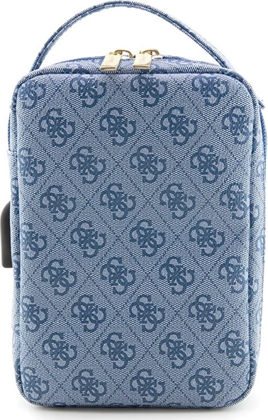 Çantë organizer Guess 4G Printed Stripes, poliester/nylon, kaltër