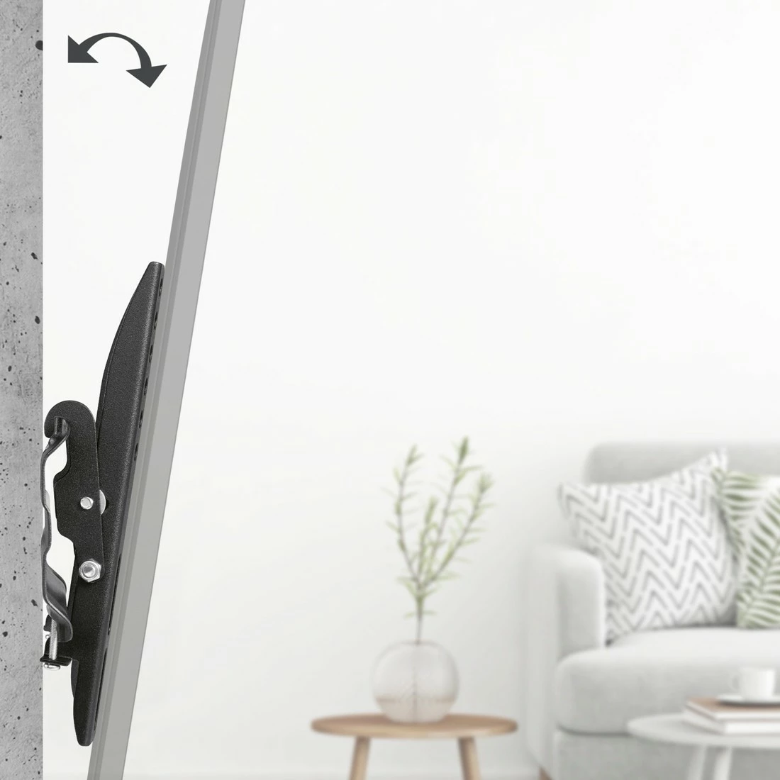 Mbajtës muri për TV Hama 220806, për LCD/LED 19-48 inç, VESA 200x200, i zi