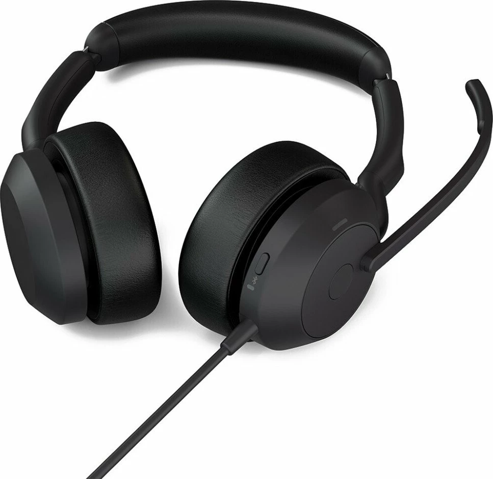 Kufje Jabra Evolve2 50, USB-C MS Stereo, me kabllo, 20 - 20000 Hz, për zyrë/qendër thirrjesh, e zezë