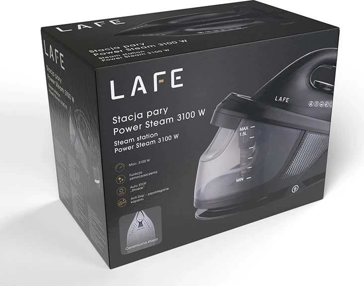 Hekur me avull Lafe Power Steam LAFZEL47789, 3100W, rezervuar 1L, ceramic, zi