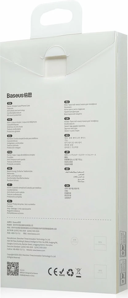 Mbështjellës Baseus Simple Series për iPhone 13 Pro, TPU, i tejdukshëm, zi