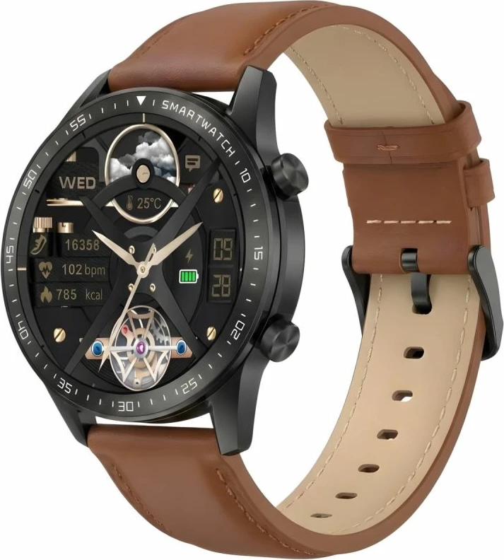 Smartwatch Gravity GT10-4, dy rripa, e zezë