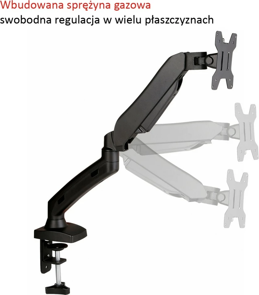 Mbajtës tavoline për monitor ART RAMART L-11GD, për 13-27 inç, i zi