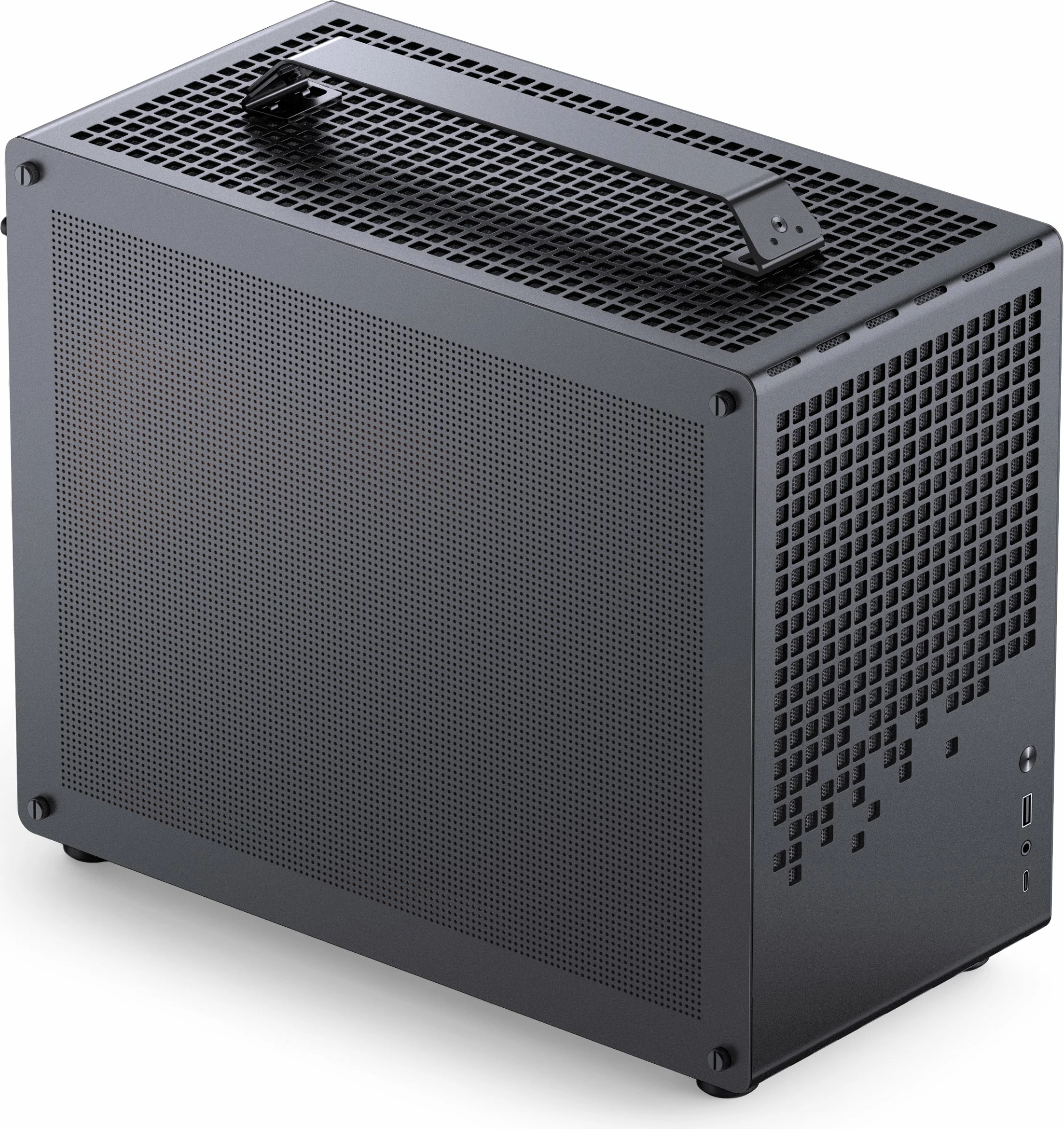 Kasë Jonsplus Z20 Mesh Mini Tower Micro-ATX/Mini-ITX, pa PSU, USB-C, e zezë