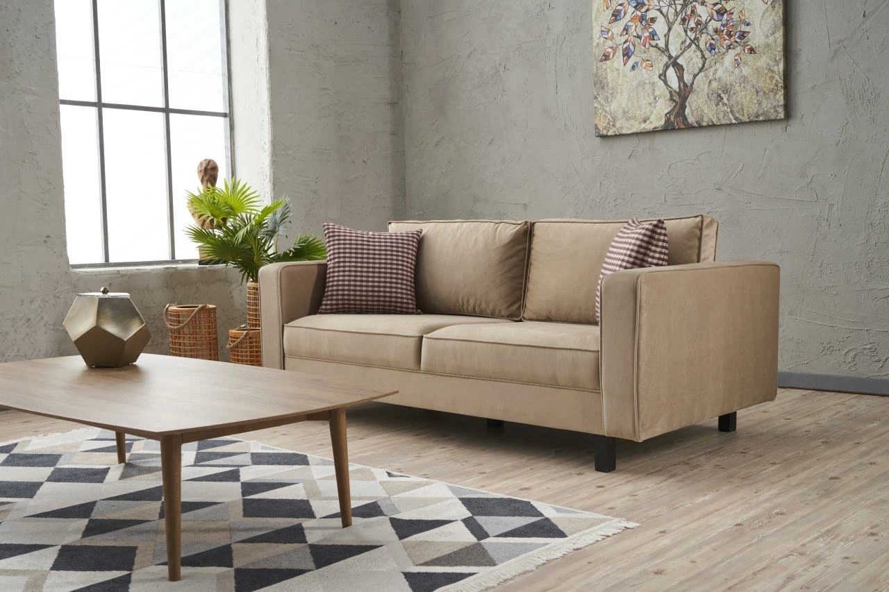 Divan dy ulëshe Atelier del Sofa, kadife krem