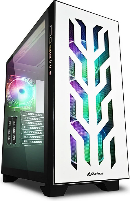 Kasë Sharkoon Elite Shark CA300T, ATX/E-ATX, 2 x xham, e bardhë
