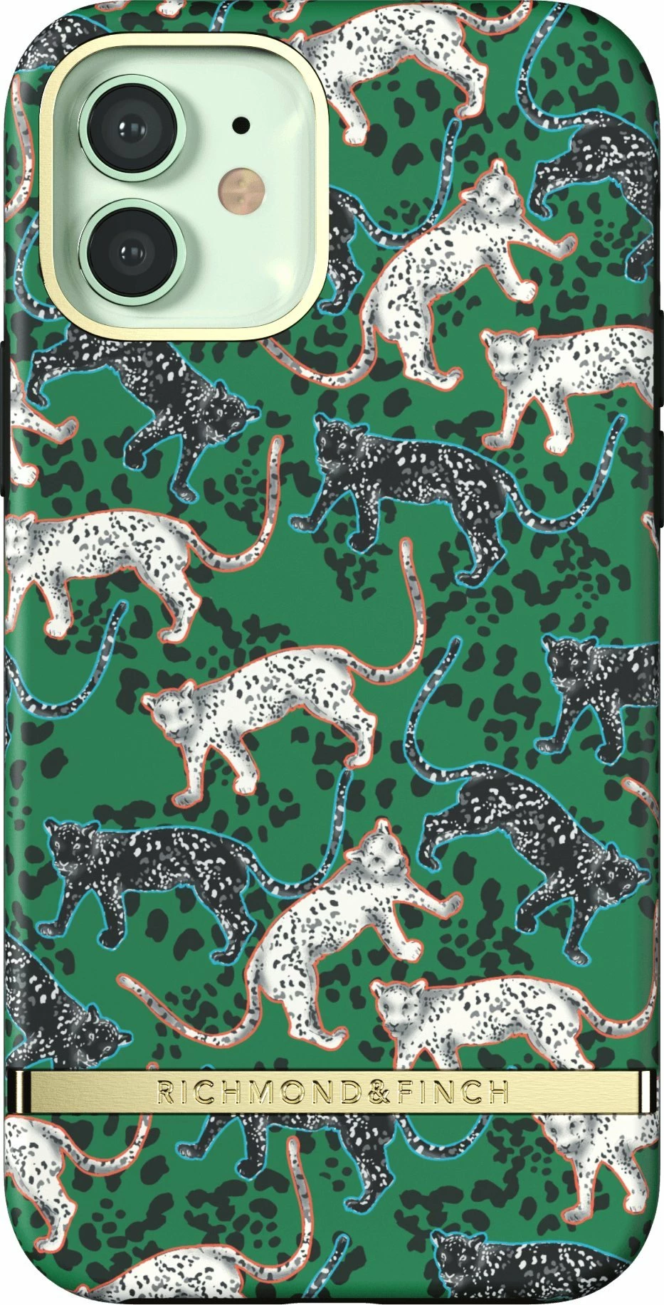Mbështjellës Richmond & Finch 42973 për iPhone 12/12 Pro, Green Leopard