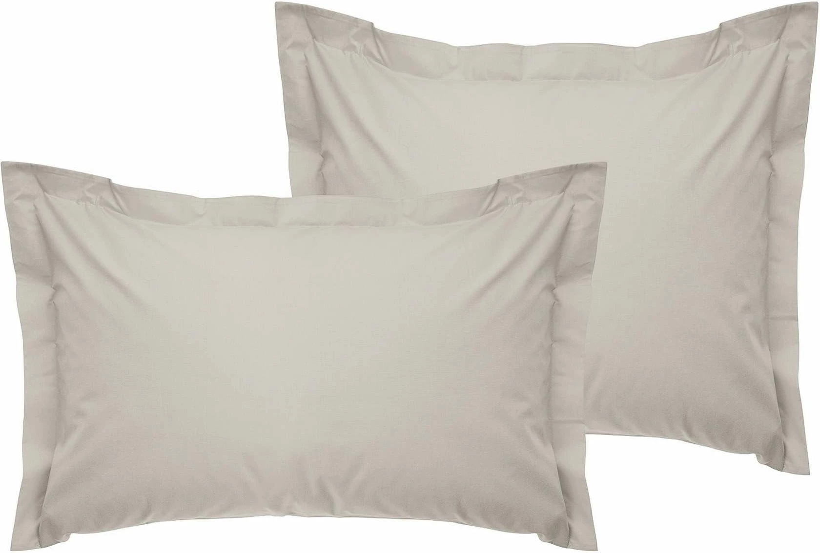 Set këllëfësh jastëku Oxford satin (2 copë), krem, L'essentiel