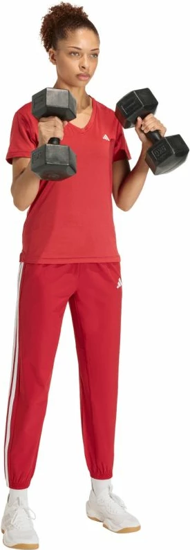Pantallona sportive femra adidas Train Essentials 3-Stripes Woven KF8554, të kuqe
