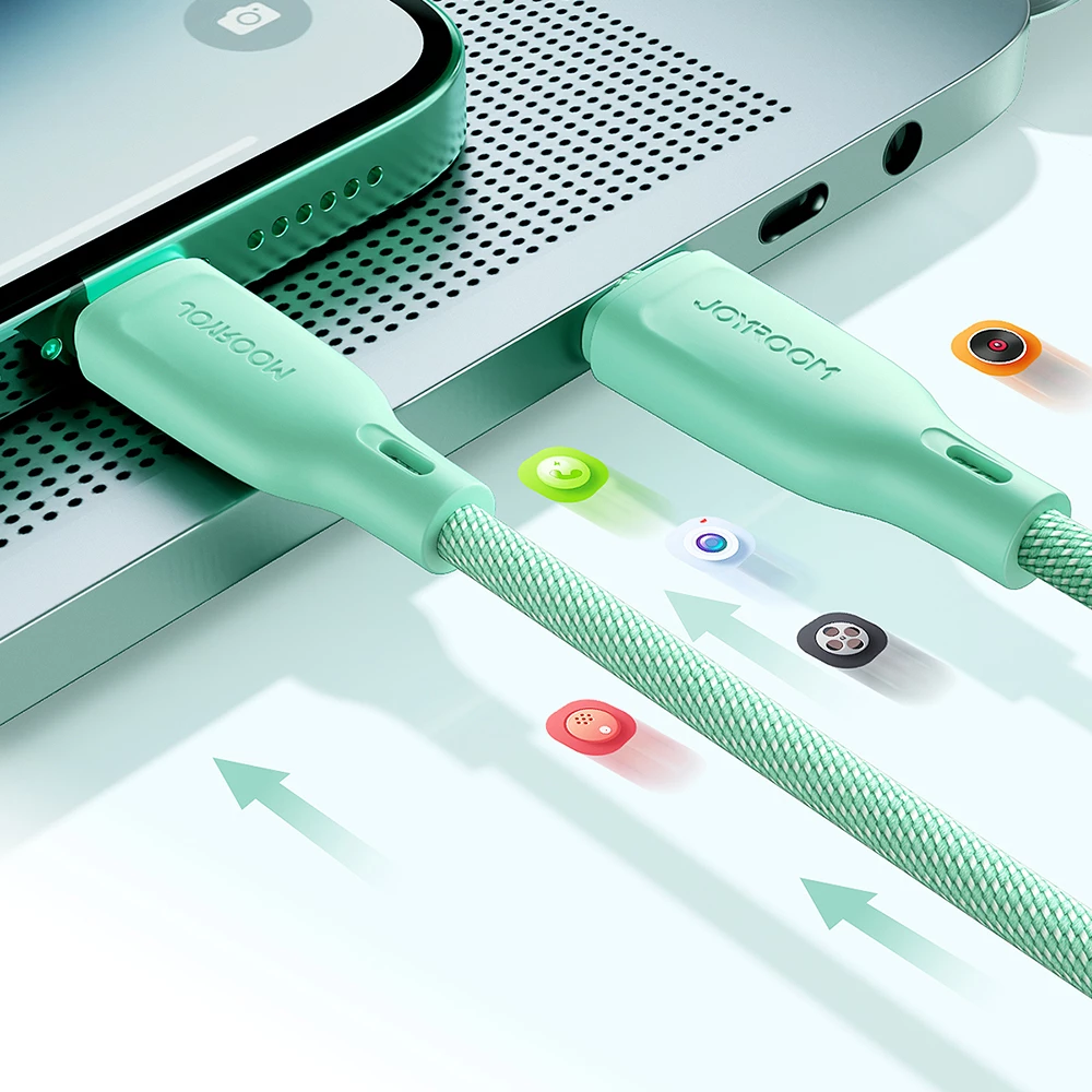Kabllo Joyroom Multi-Color Series S-A34, USB-A në USB-C, 100W, 1m, Vjollcë