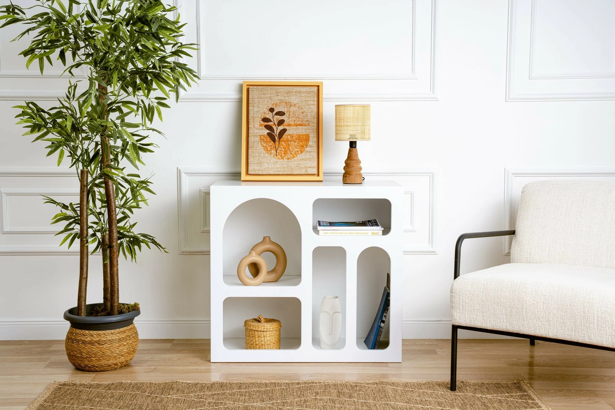 Konsol Skye Decor, Lessa, e bardhë