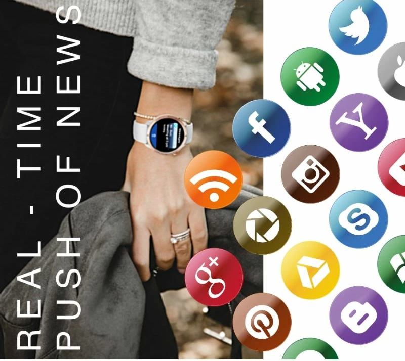 Smartwatch unisex Rubicon, e bardhë/argjend