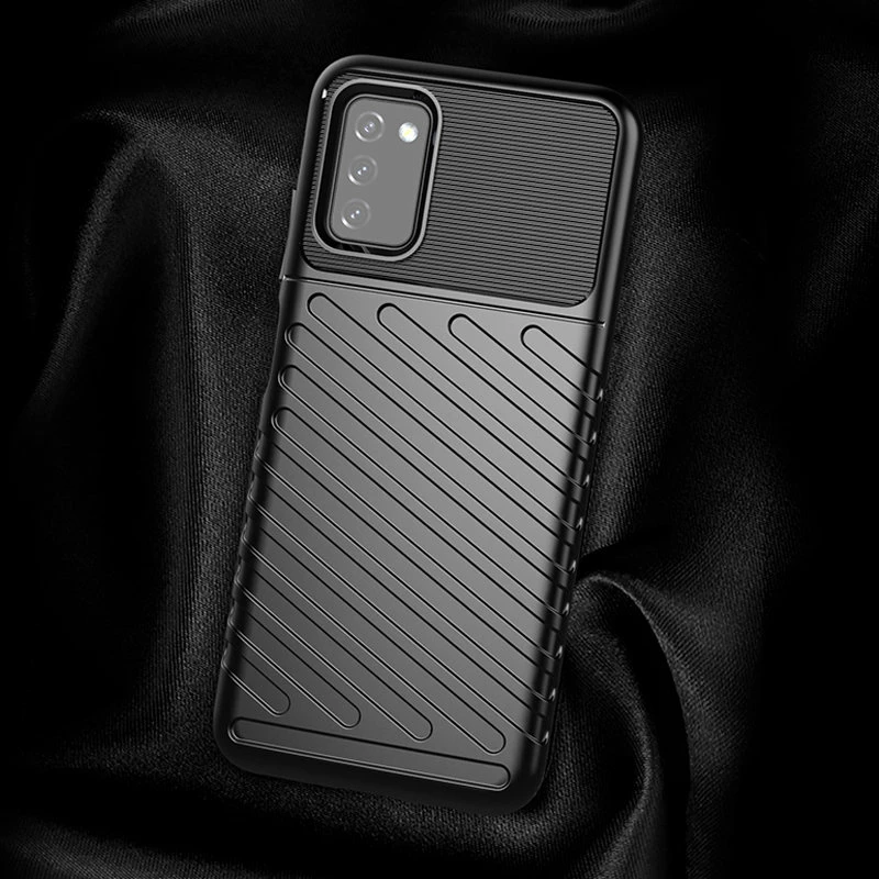 Mbështjellës Hurtel Thunder Case për Samsung Galaxy A03s, TPU, i zi