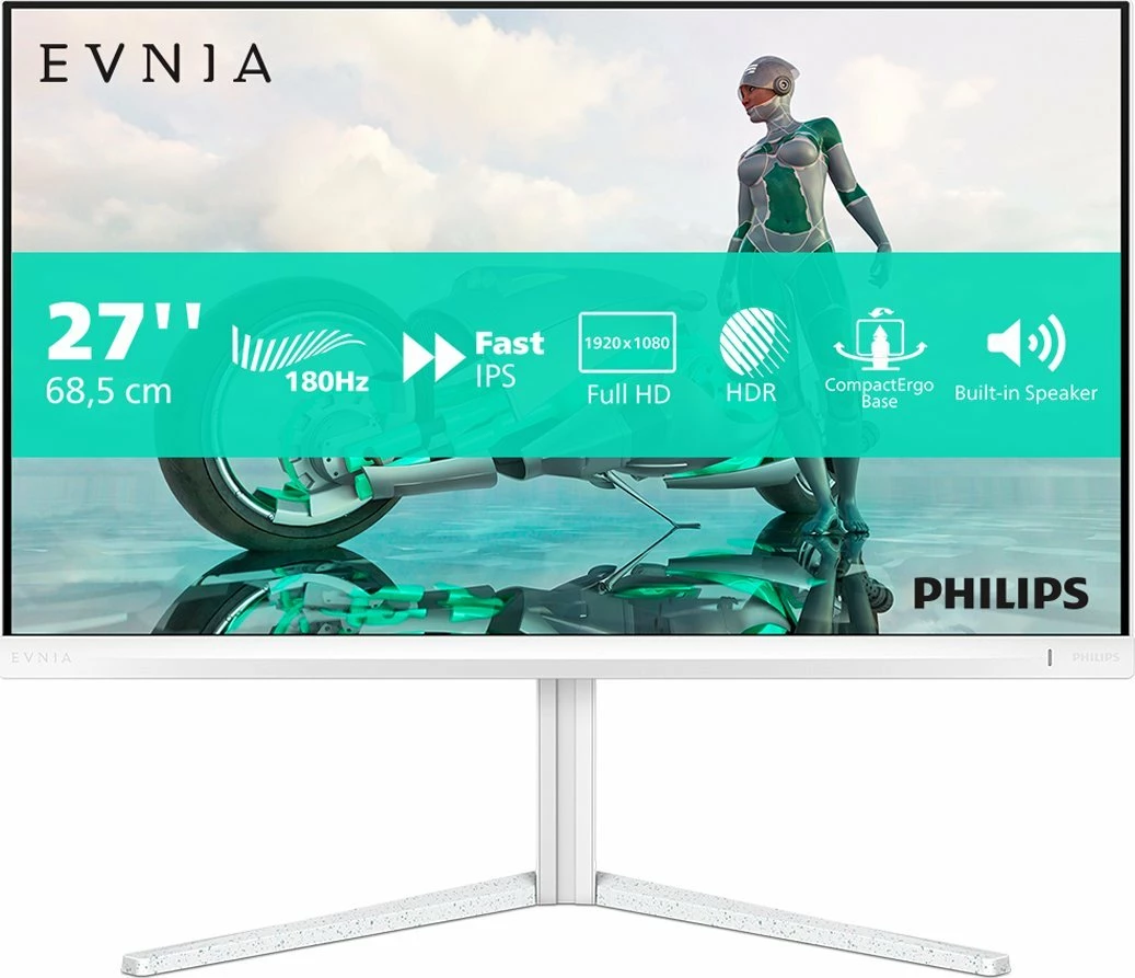 Monitor gaming Philips Evnia 27M2N3201A/00 27\" IPS Full HD 180Hz 1ms i bardhë
