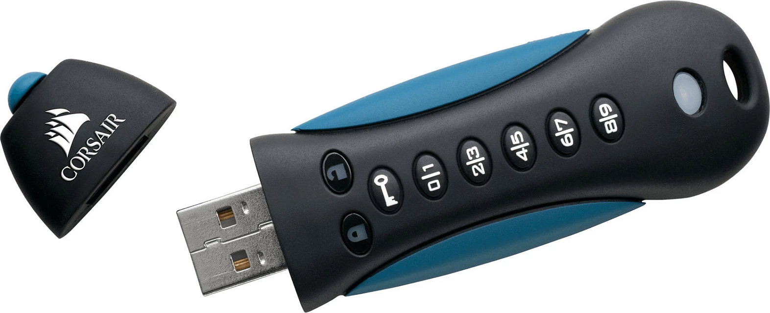 USB stick Corsair Padlock 3, 64GB, USB 3.0, i zi/blu