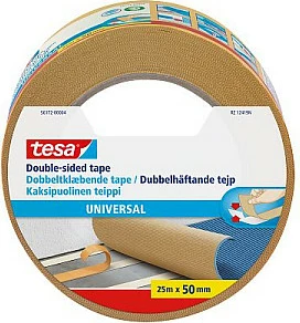 Shirit ngjitës dy-anësh Tesa 56171-00003-11, Universal, 50 mm x 10 m, bezhë