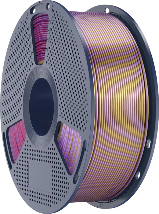 Filament 3D Sunlu PLA+ Silk FC BPRG 1.75mm, forth-color, blu-vjollcë-kuqe-ari