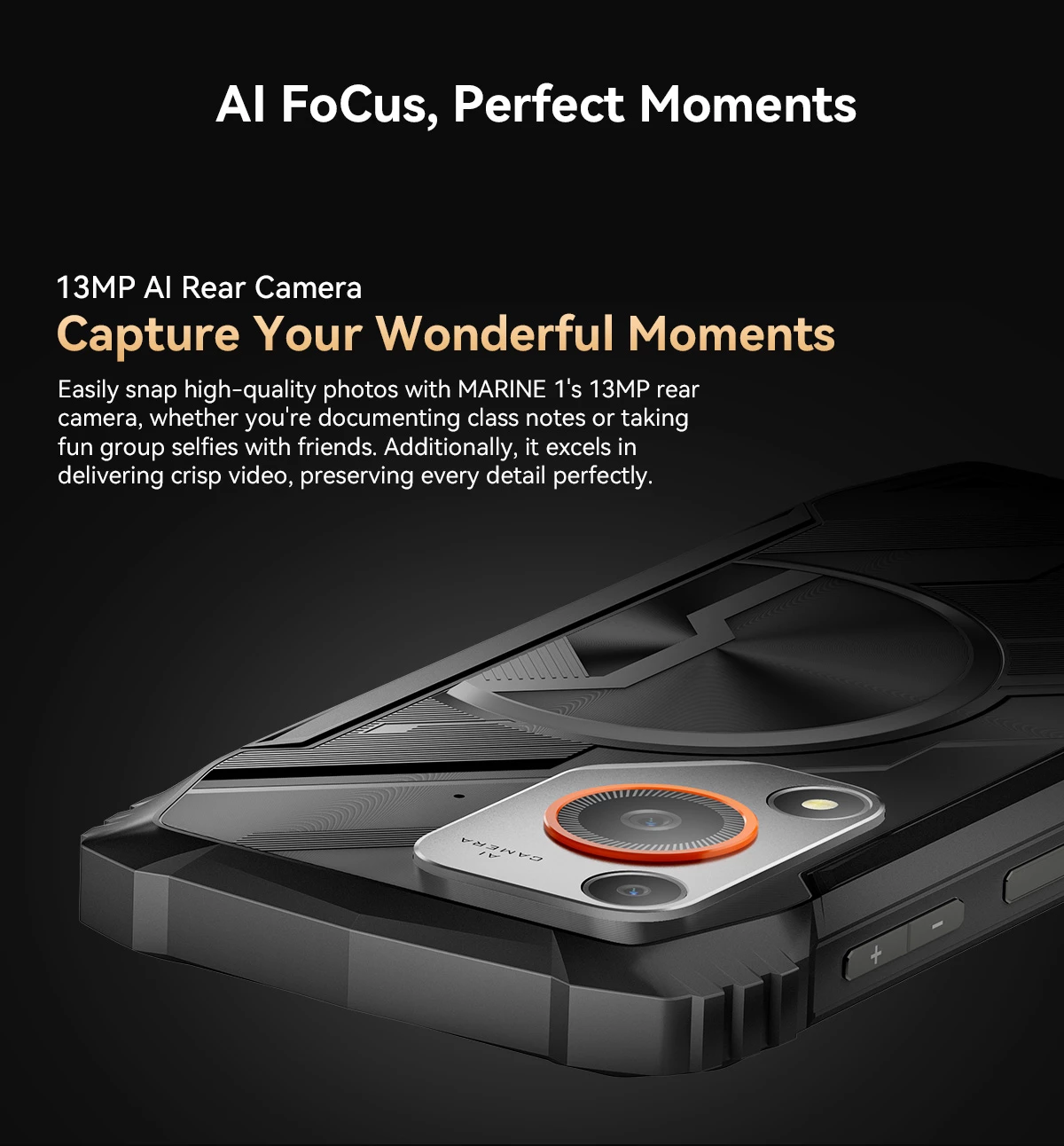 Celular Oscal Marine 1 4GB RAM 128GB 5100mAh IP68/IP69K MIL-STD-810H, portokalli