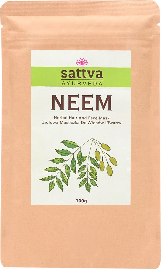 Maskë për flokë dhe fytyrë Sattva Neem Herbal për femra 100g