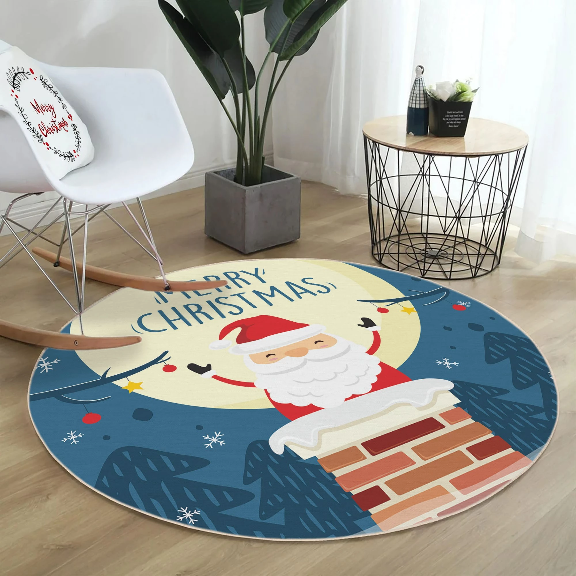 Qilim i rrumbullakët, shumëngjyrësh, 100cm, Conceptum Hypnose, Woopamuk462