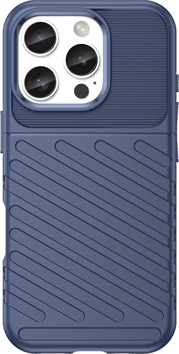 Mbështjellës Hurtel Thunder Case për iPhone 16 Pro Max, TPU, Blu