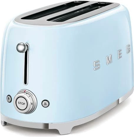 Toster Smeg TSF02PBEU 50's Style 1500W 4-feta (2 slote të gjata) blu pastel