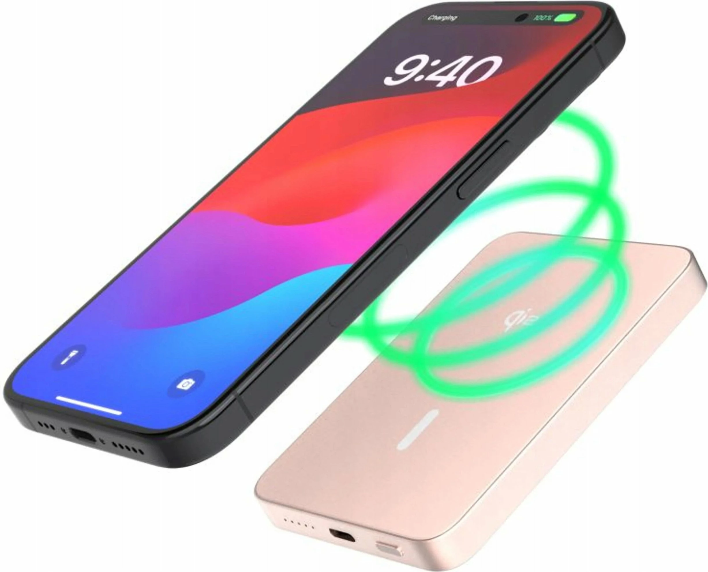 Powerbank Fixed MagZen 5 Crystal Qi2 5000 mAh, pink