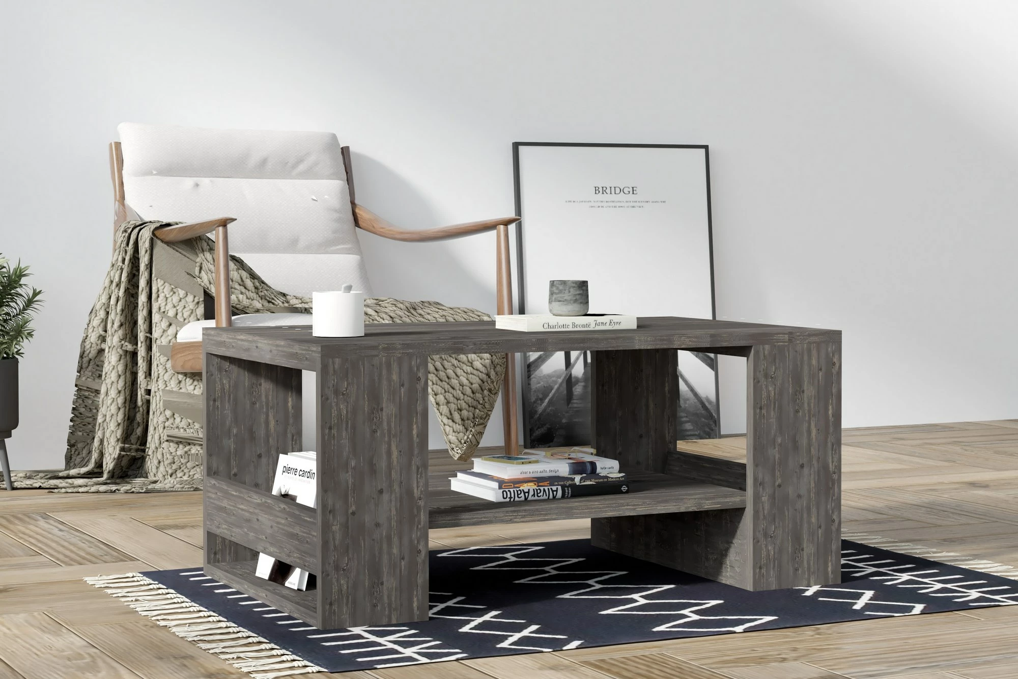 Tavolinë kafeje Hanah Home, Iris, antracit