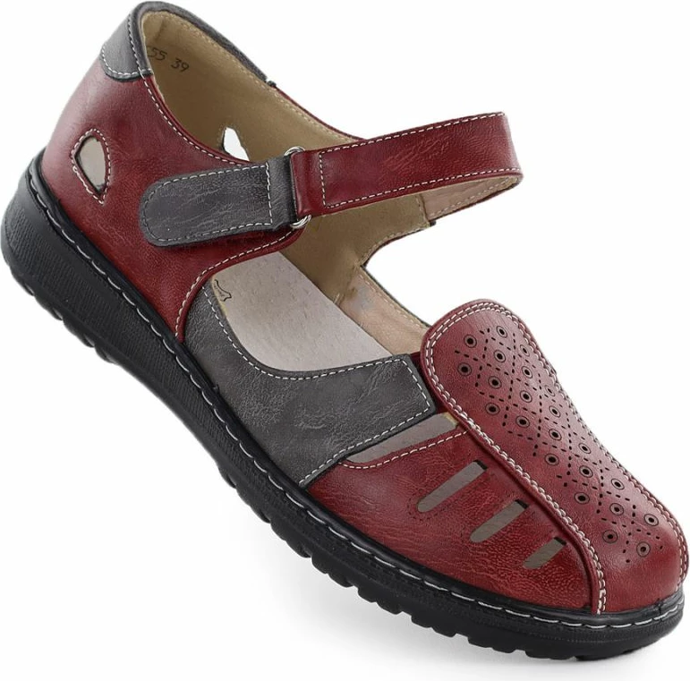 Këpucë për femra Unisoft, të kuqe