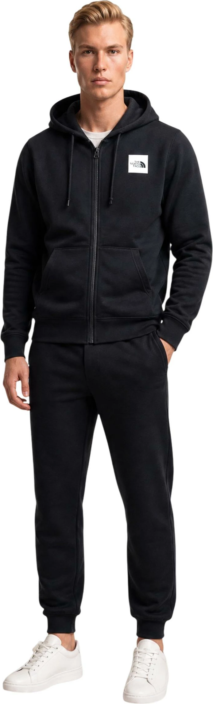 Duks me kapuç me zip për meshkuj The North Face EVO BOX HD REG FZ HD NF0A8JAZ, i zi [Madhësia: M]
