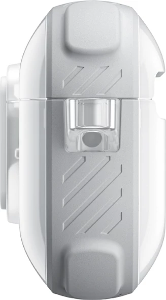 Mbështjellës AmazingThing Titan Pro Mag për AirPods Pro 3, PC/TPU, me karabinë, i tejdukshëm, i bardhë