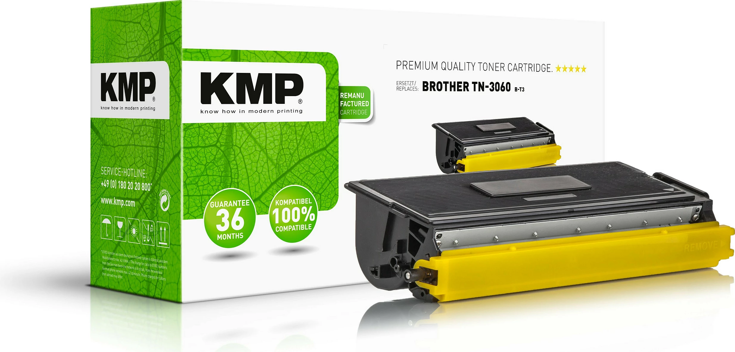 Toner KMP kompatibil Brother TN-3060, kapacitet i lartë, i zi