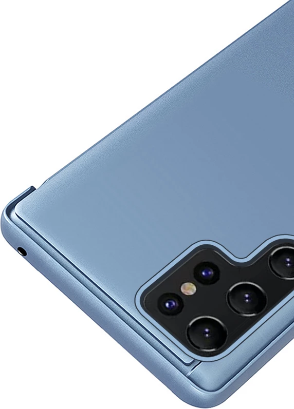 Mbështjellës Hurtel Clear View Case për Samsung Galaxy S24, me kapak, Kaltër