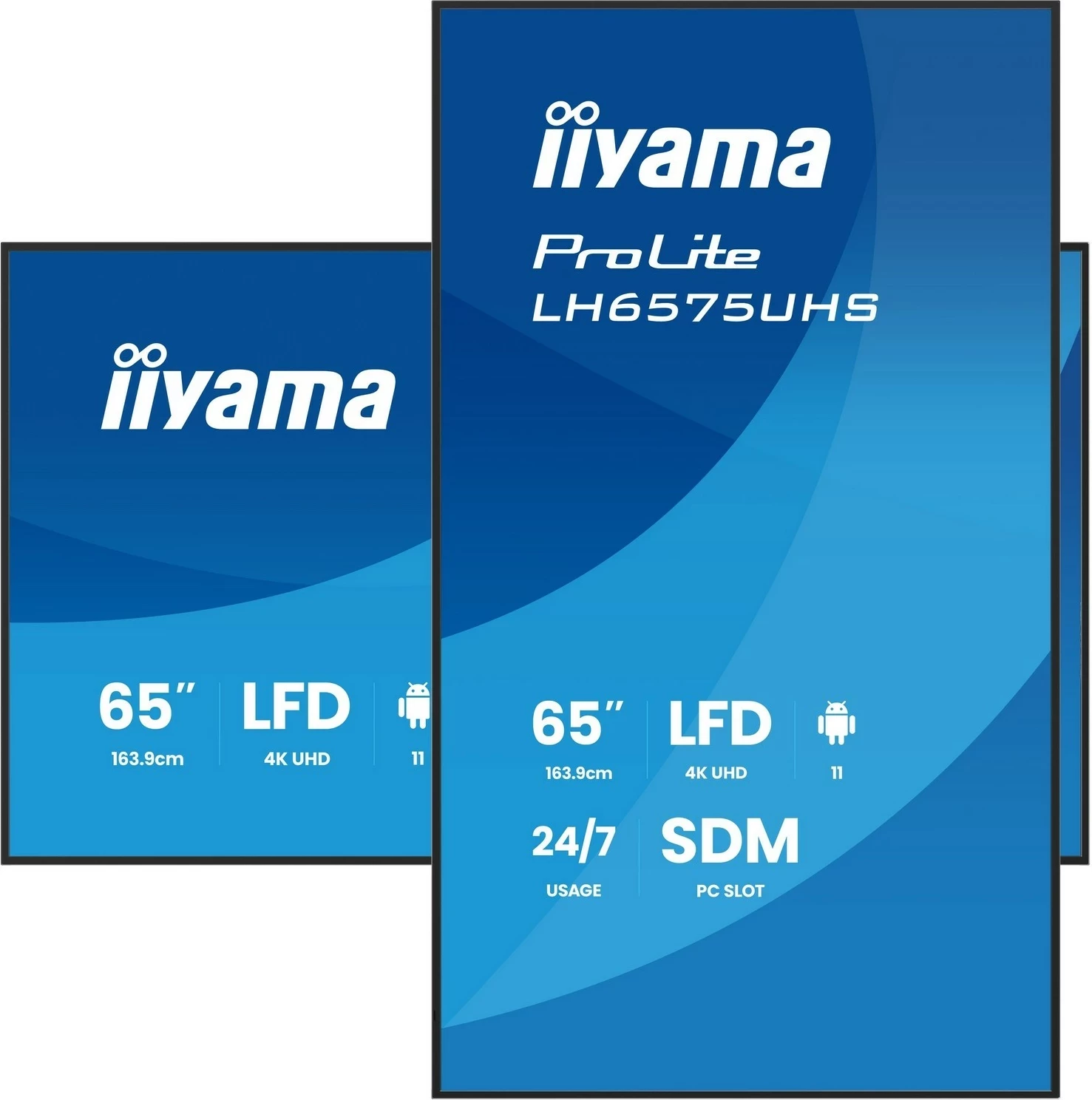 Monitor iiyama ProLite LH6575UHS-B2AG, 65 inç, 4K Ultra HD, IPS, LED, e zezë