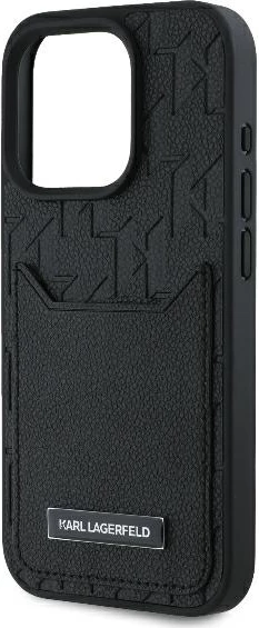 Mbështjellës Karl Lagerfeld Cardslots Monogram për iPhone 16 Pro Max, i zi