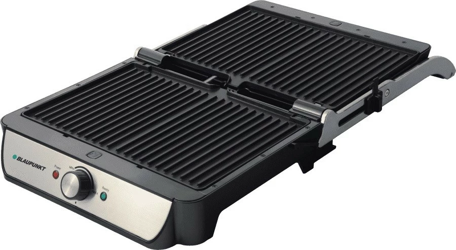 Grill elektrik Blaupunkt GRS701, tavolinë, 2000W, pllaka jo-ngjitëse, inox/zi