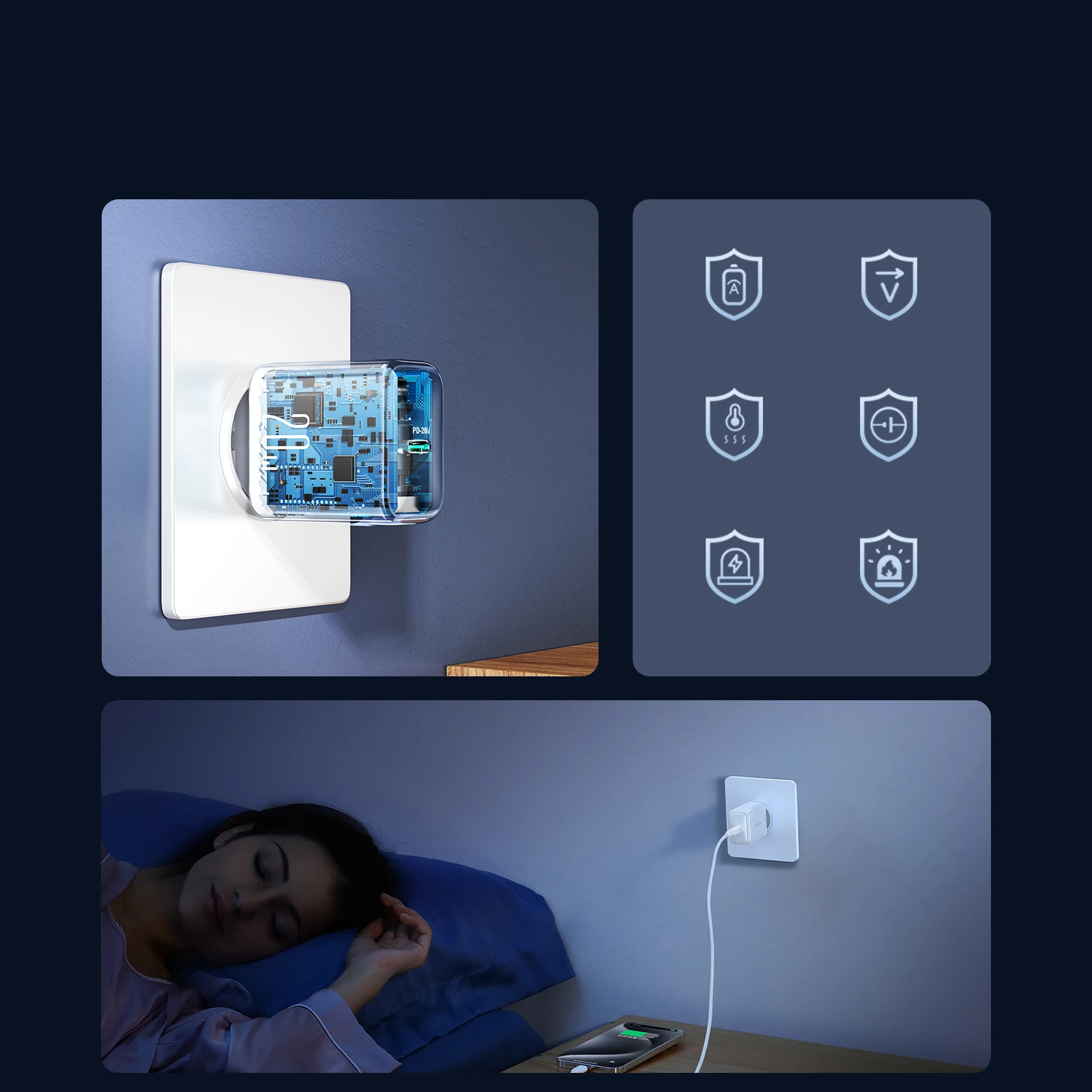 Karikues rrjeti Joyroom JR-TCF20, USB-C, 20W, i bardhë