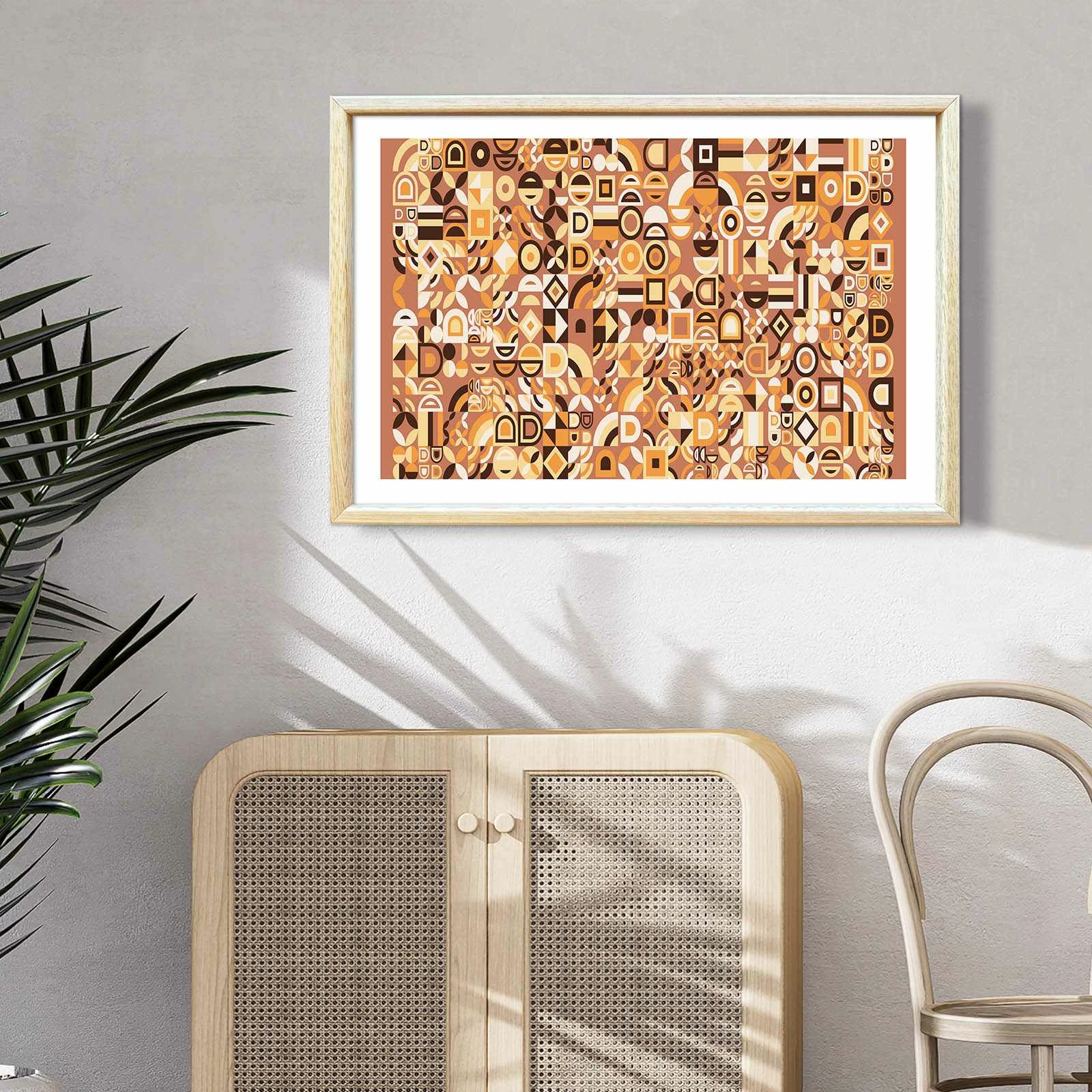 Pikturë dekorative me kornizë MDF, Wallity, Ahswabisabi-013, 42x62cm
