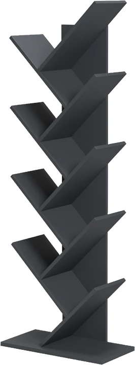 Raft librash Fyllo, ngjyrë antracit, 50x25x141.5cm