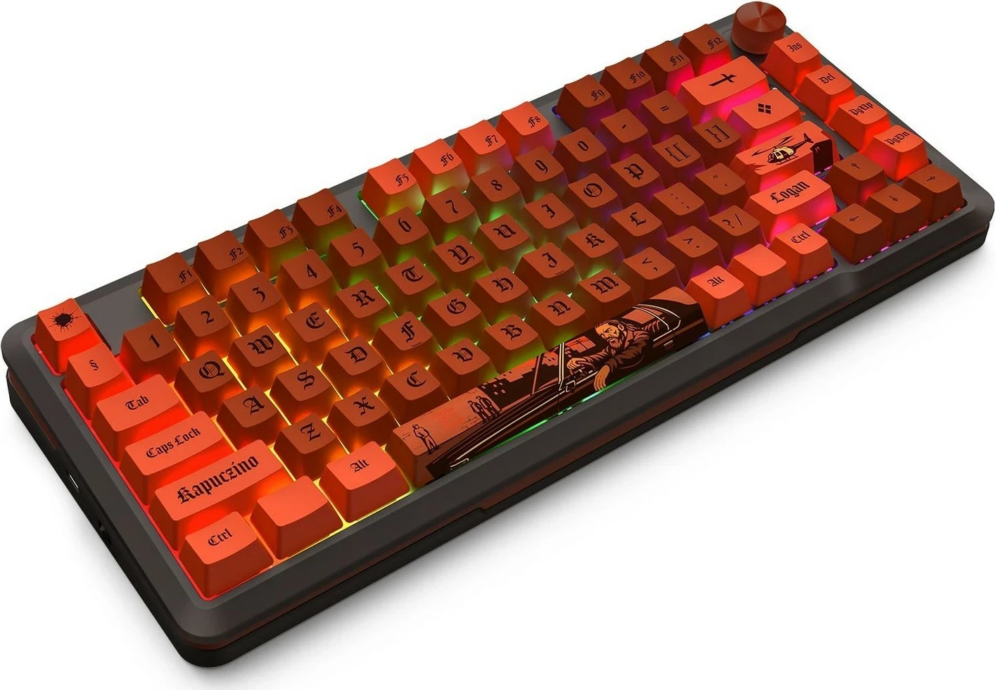 Tastierë mekanike Redragon K4PUC21N0 PRO, 75%, RGB, wireless/wired, Lion Linear, e kuqe