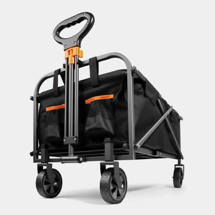 Karrocë palosëse transporti VONHAUS 3519036, 70L, deri 100 kg, 4 rrota 360°, e papërshkueshme nga uji, e zezë