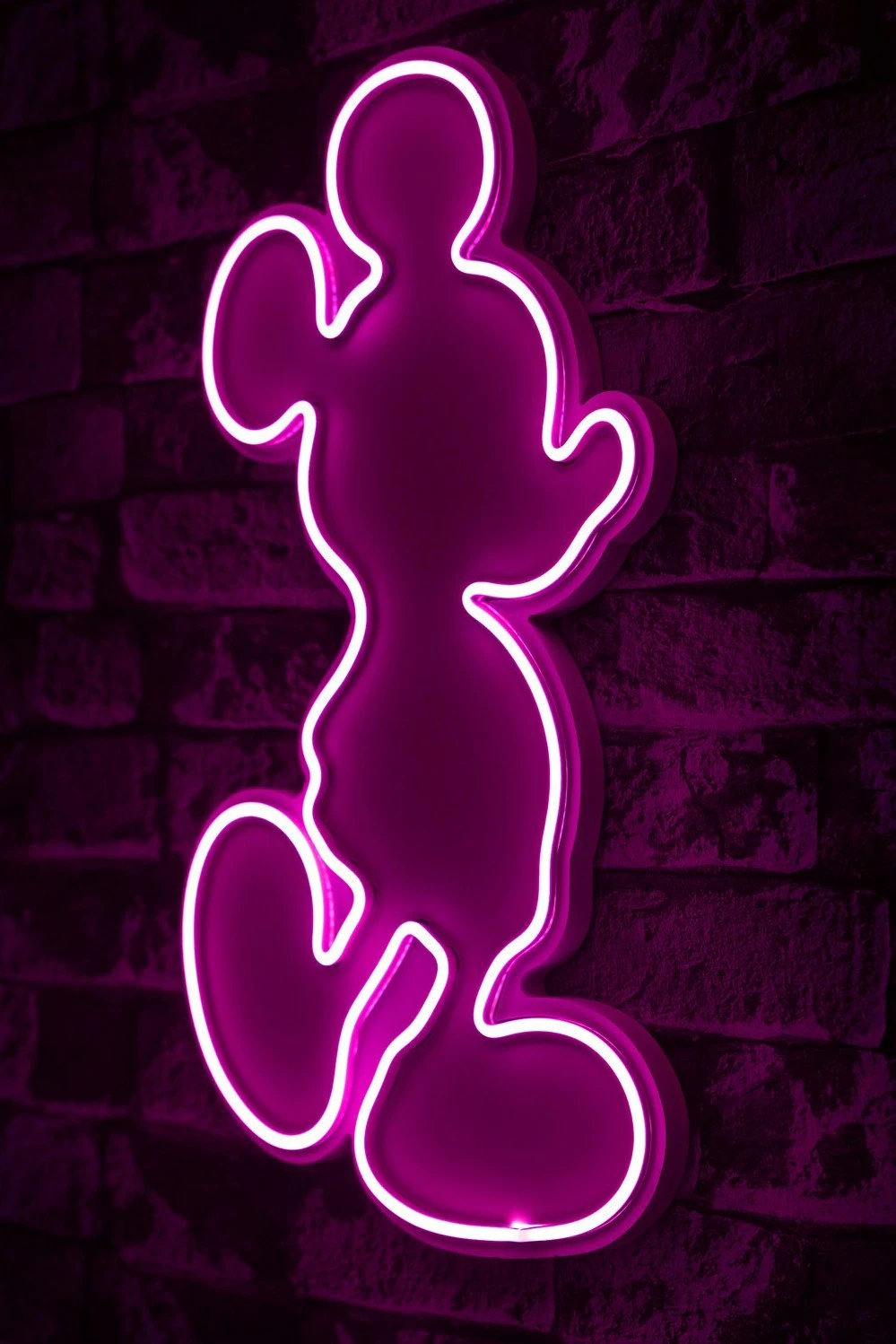 Dritë dekorative plastike LED, Mickey Mouse, rozë