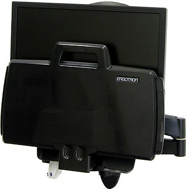 Mbajtëse muri për monitor me tabaka tastiere Ergotron 200 Series Combo Arm, deri 24", VESA 75x75/100x100, 8.2 kg, e zezë