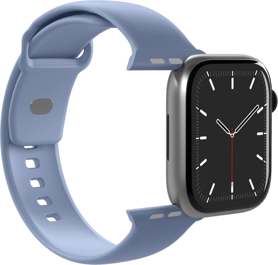 Rrip smartwatch Puro Icon për Apple Watch 44/45/46/49 mm, silikon, me tokëz, set 2 rripa, blu